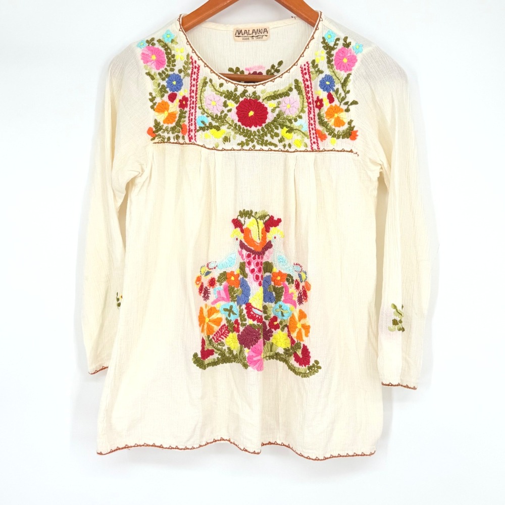 Malaika Embellished Embroidered Long Sleeve Women's Small *No Size Tag*